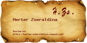 Herter Zseraldina névjegykártya